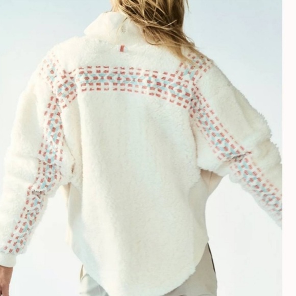 Free People Movement Snowy Peaks Embroidered Fleece Jacket - Picture 2 of 7